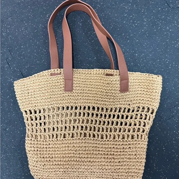 Banana Republic Raffia and Leather Tote - Picture 5 of 13